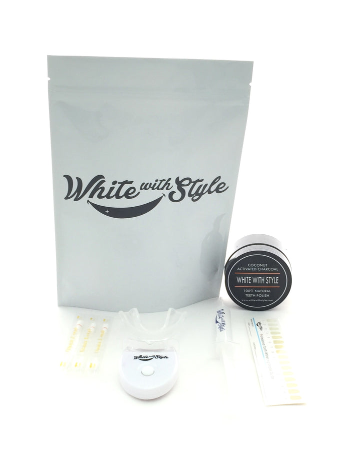 Sparkle White Teeth Whitening Kit w/Coconut Activated Charcoal