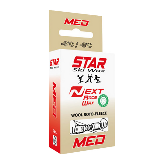 A product picture of the STAR NEXT MED Fluoro-Free Racing Wool-Apply BLOCK (-3C/-8C) | 28g
