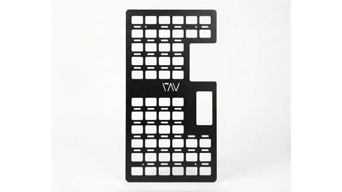 Storyteller Galley MOLLE Panel with grid layout and logo displayed on white background