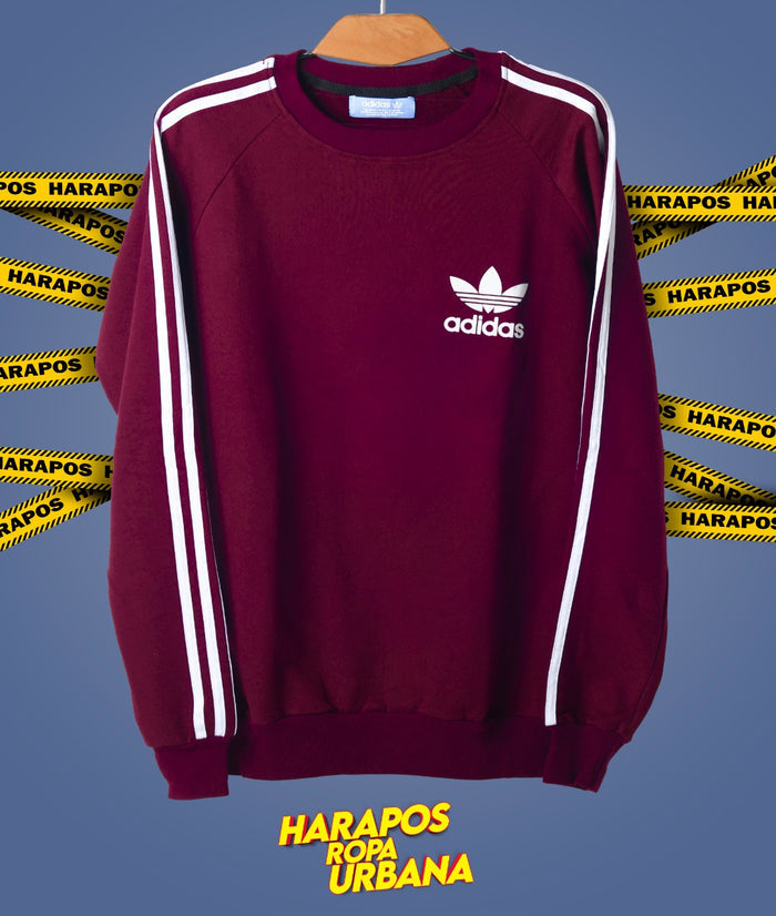 Sudadera clasica Adidas color Guindo