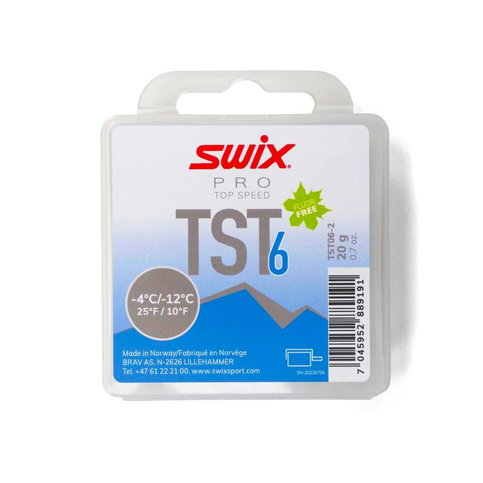 A product picture of the Swix TS6 Blue Turbo Glide Wax (-6C/-12C) | 20g