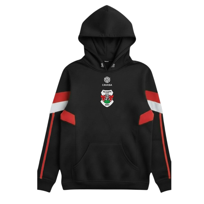 Talgarth Town Black Retro Hoodie