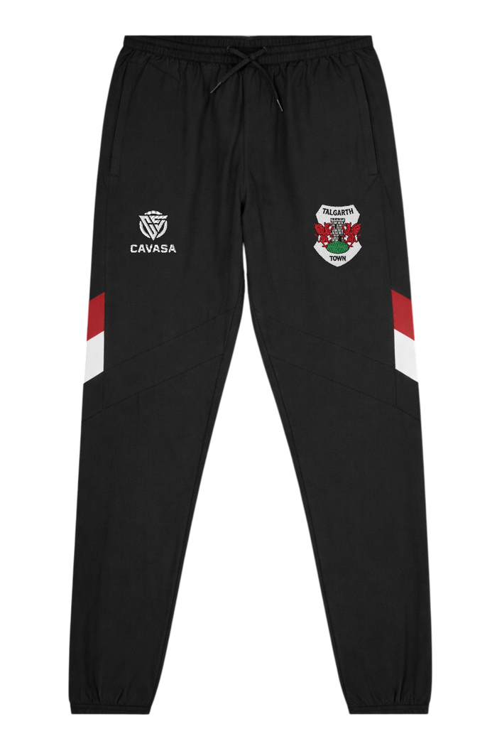 Talgarth Town Black Retro Track Bottoms