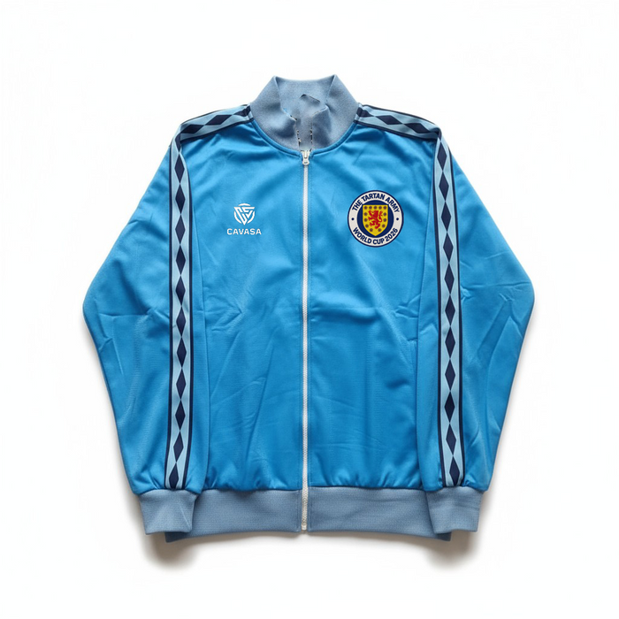 Tartan Army Sky Blue Retro 1978 Inspired Track Top