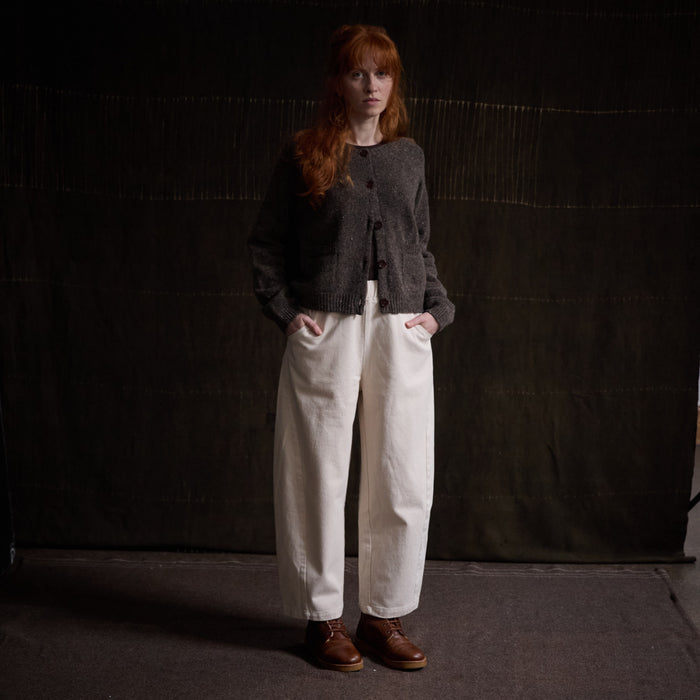 Terra Women's Cardigan - Donegal Wool - Granite