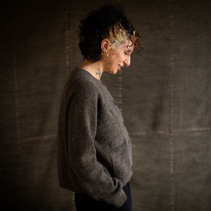 Terra Women's Cardigan - Donegal Wool - Granite