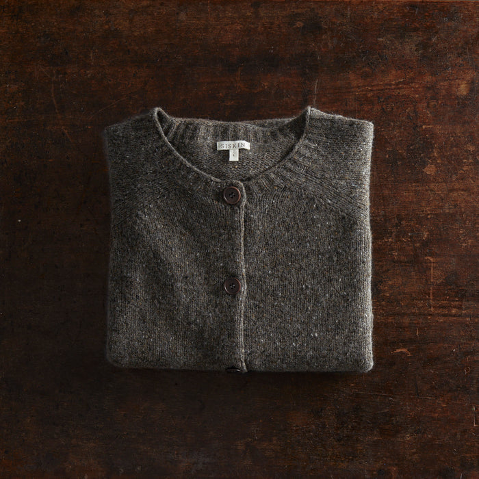 Terra Women's Cardigan - Donegal Wool - Granite