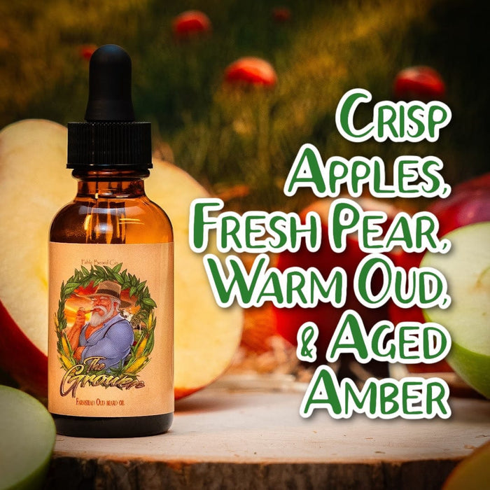 The Grower - Beard Oil & Balm Kit - Crisp Apples, Fresh Pear, Warm Oud, Aged Amber