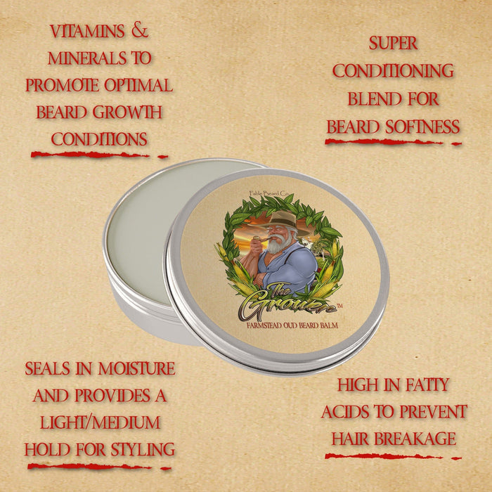 The Grower - Beard Oil & Balm Kit - Crisp Apples, Fresh Pear, Warm Oud, Aged Amber