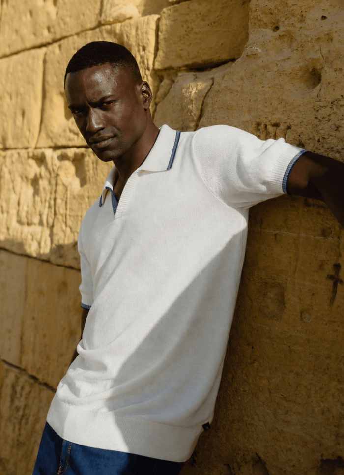 Thorp Split Neck Knit Polo - 15591-83990 - Hammer Made