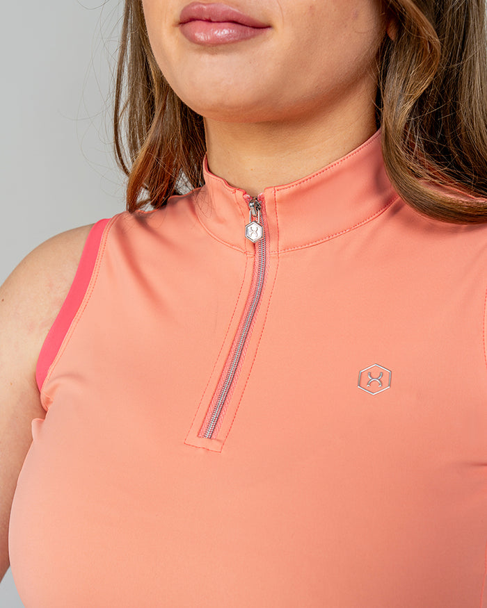 Tide Sleeveless Training Top - Flamingo Peach