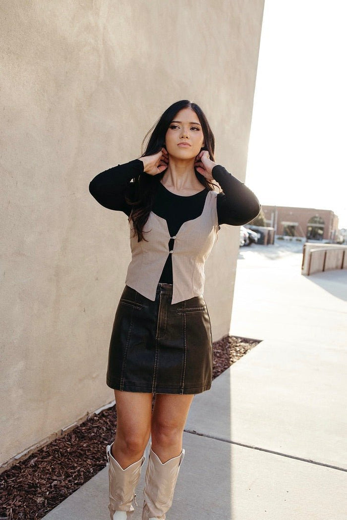 Tonal Bustier Top - FINAL SALE