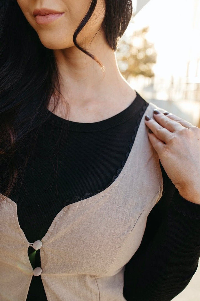 Tonal Bustier Top - FINAL SALE
