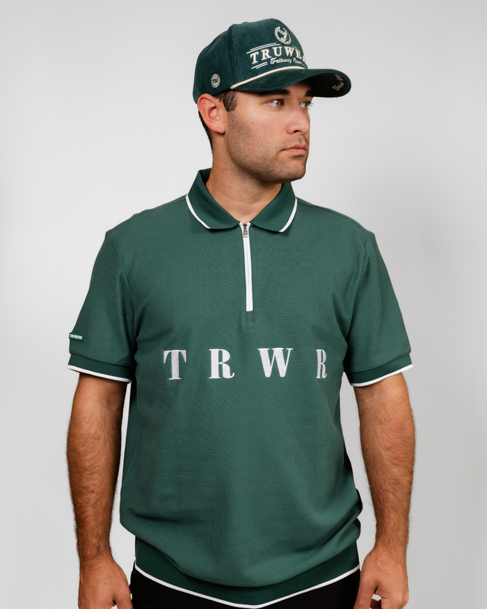 TRWR Vanguard Zip Polo Fairway Green 2