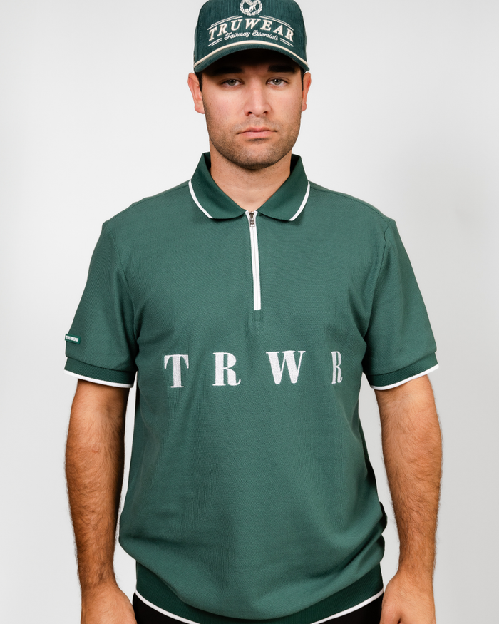 TRWR Vanguard Zip Polo Fairway Green 4
