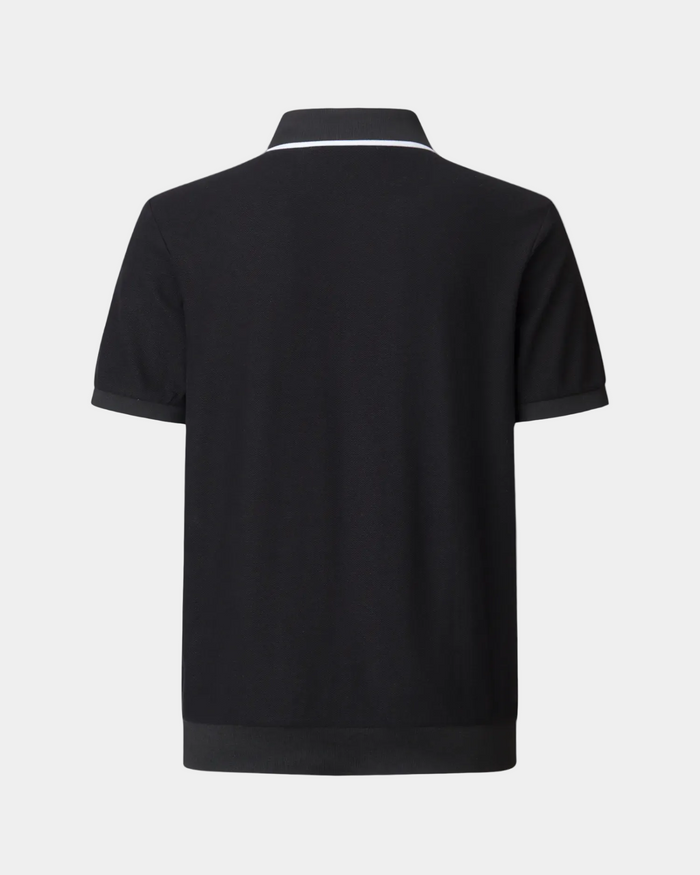 TRWR Vanguard Zip Polo Black Back