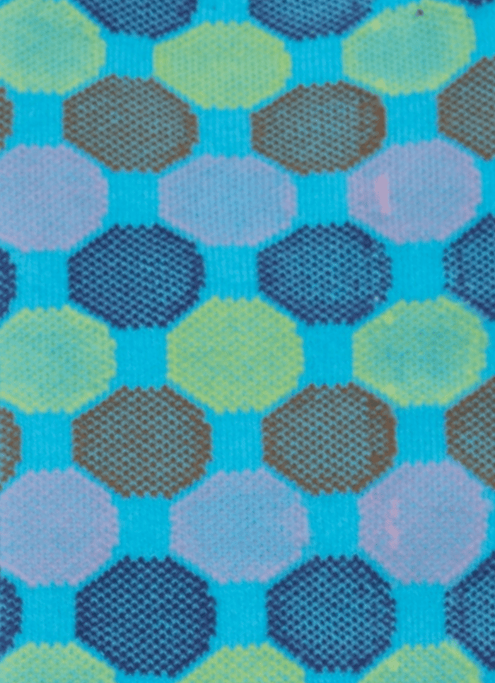 Turq/Blue Big Dot Sock - REF44398PL-084019 - Hammer Made