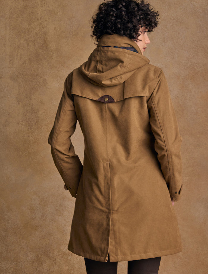 Una Ladies Waterproof Coat - Camel #color_camel