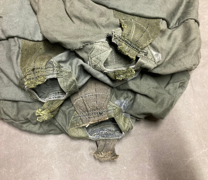 USGI T-10 / MC1-1 Parachute Deployment Bag with Static Line & Hook – Deactivated, Collectible Only