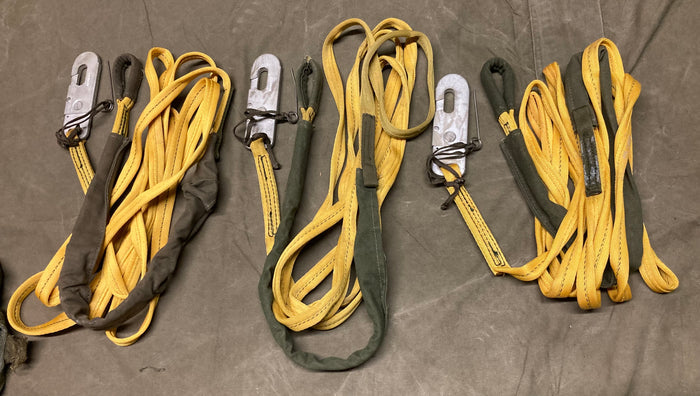 USGI T-10 / MC1-1 Parachute Deployment Bag with Static Line & Hook – Deactivated, Collectible Only