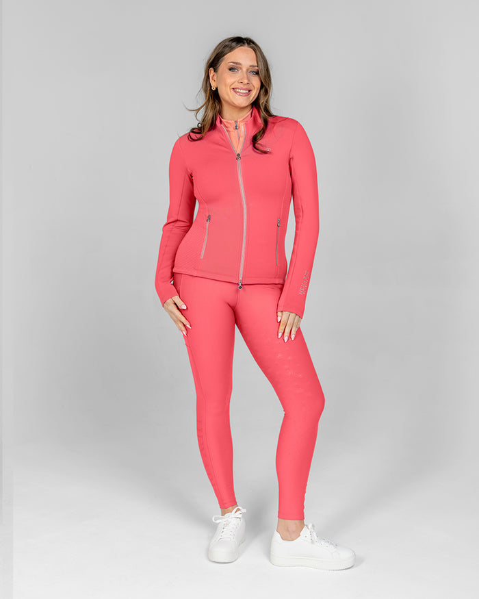Wave Riding Leggings - Hot Coral