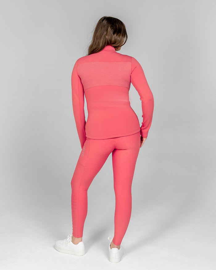 Wave Riding Leggings - Hot Coral