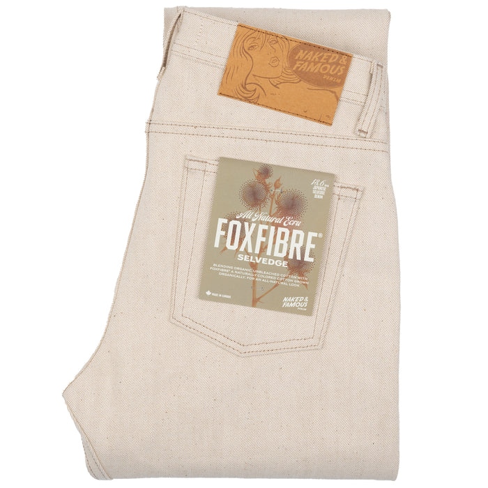 Invisble Guy - All Natural Ecru Foxfibre® Selvedge by Naked & Famous Denim