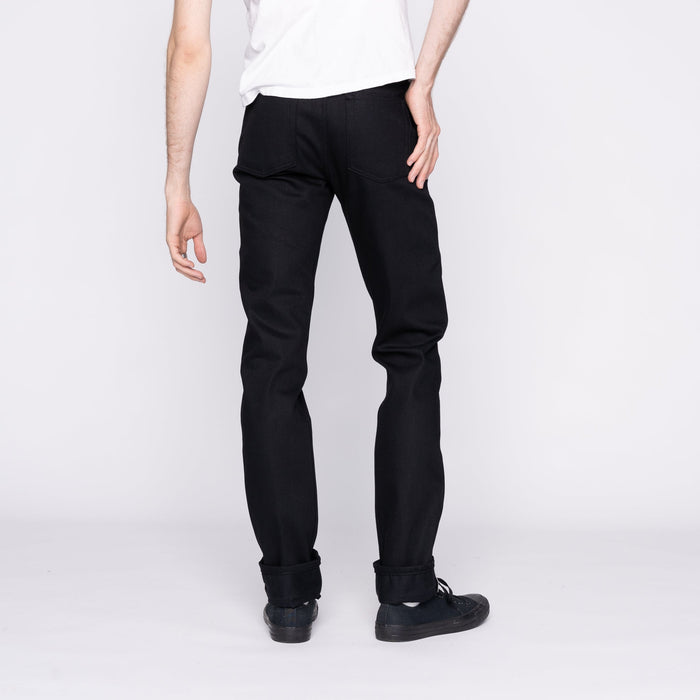 Weird Guy - Solid Black Selvedge - 36" Long Inseam by Naked & Famous Denim