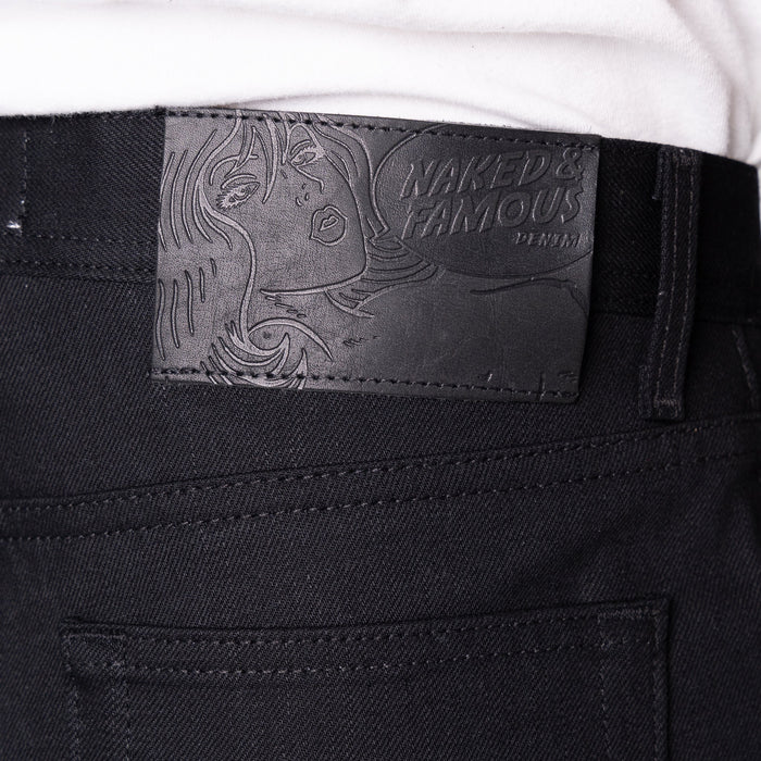Weird Guy - Solid Black Selvedge - 36" Long Inseam by Naked & Famous Denim