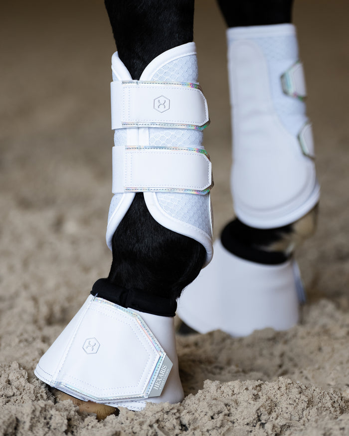 White Aurora Competition Bell Boots - White