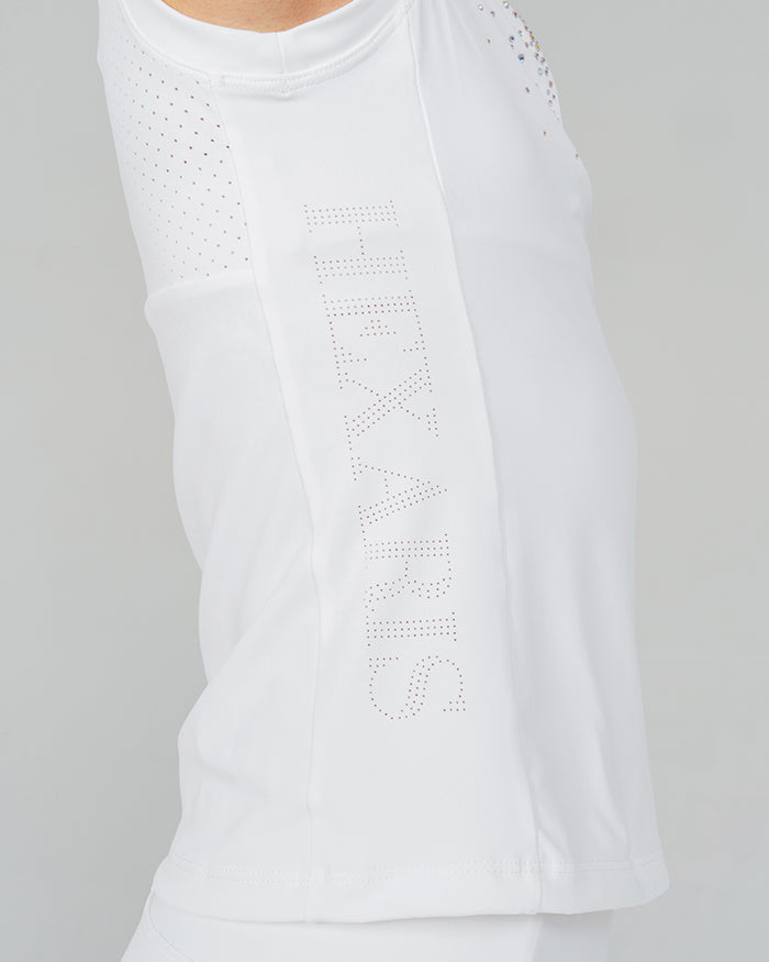 White Aurora Kids Sleeveless Competition Shirt