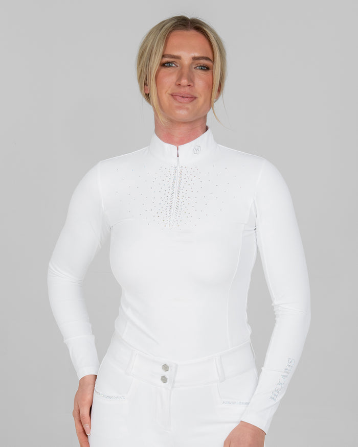 White Aurora Long Sleeve Competition Shirt