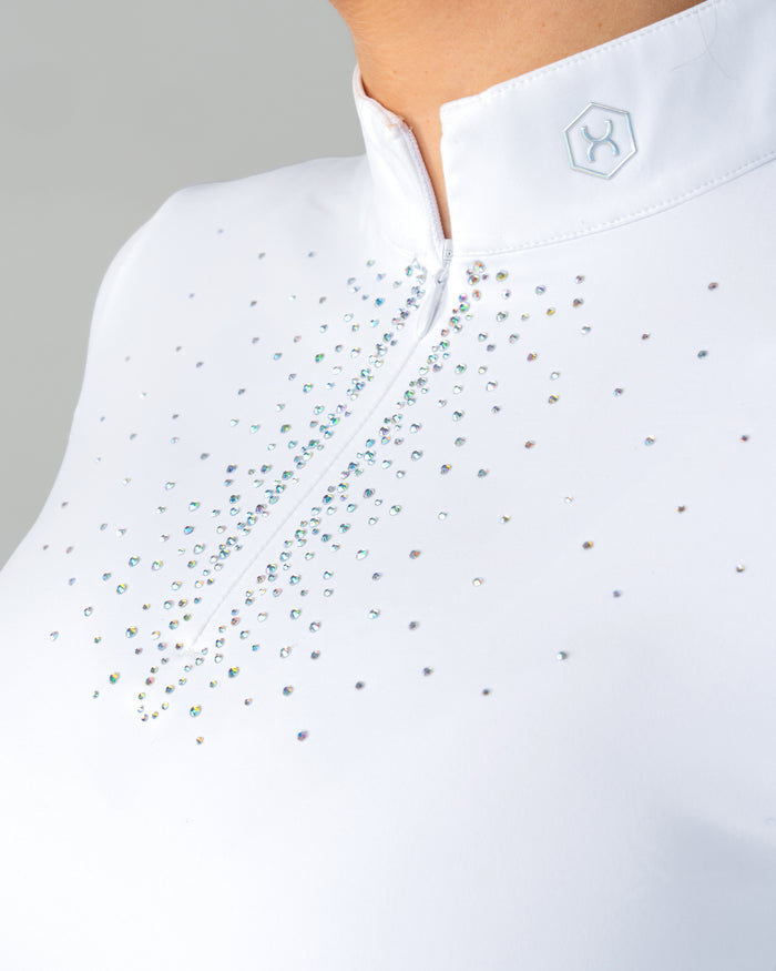 White Aurora Long Sleeve Competition Shirt