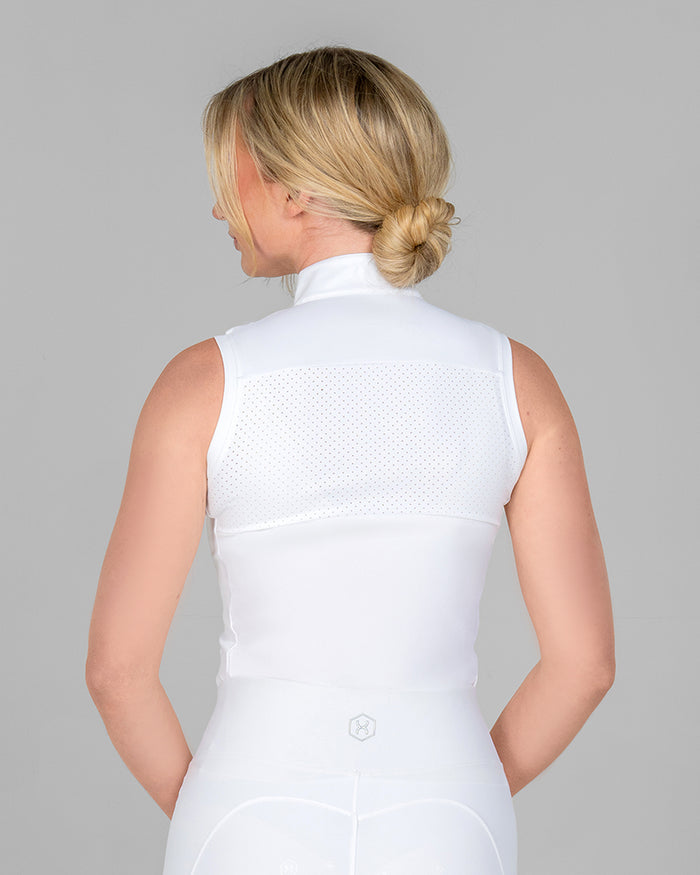 White Aurora Sleeveless Competition Shirt