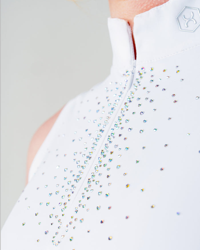 White Aurora Sleeveless Competition Shirt