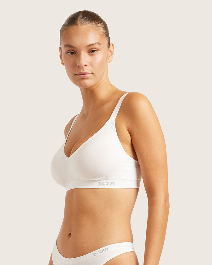 Wireless Full Bust T-Shirt Bra - White
