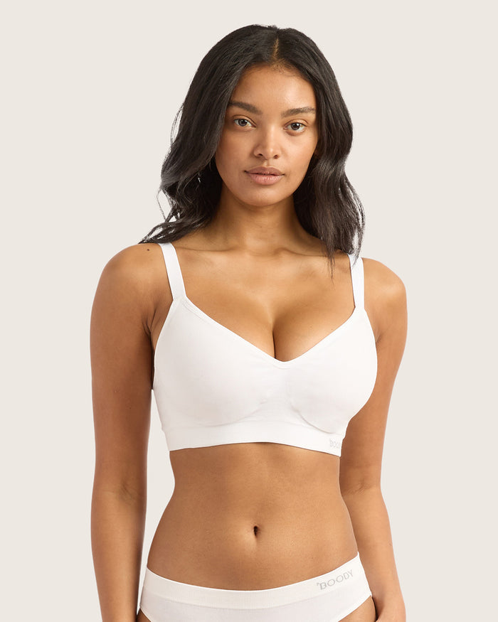 Wireless Full Bust T-Shirt Bra - White