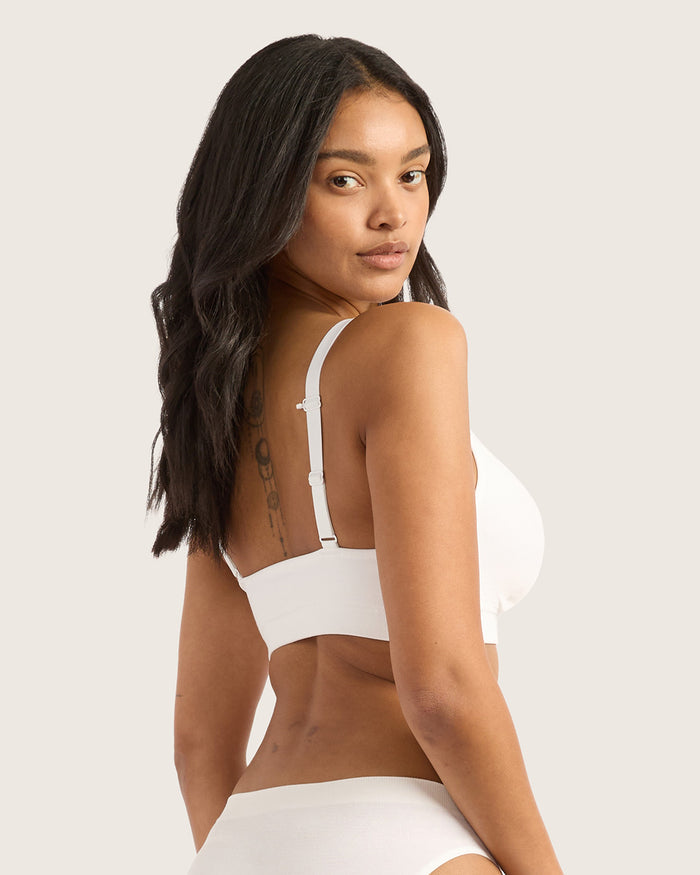 Wireless Full Bust T-Shirt Bra - White