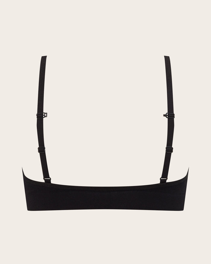 Wireless T-Shirt Bralette - Black