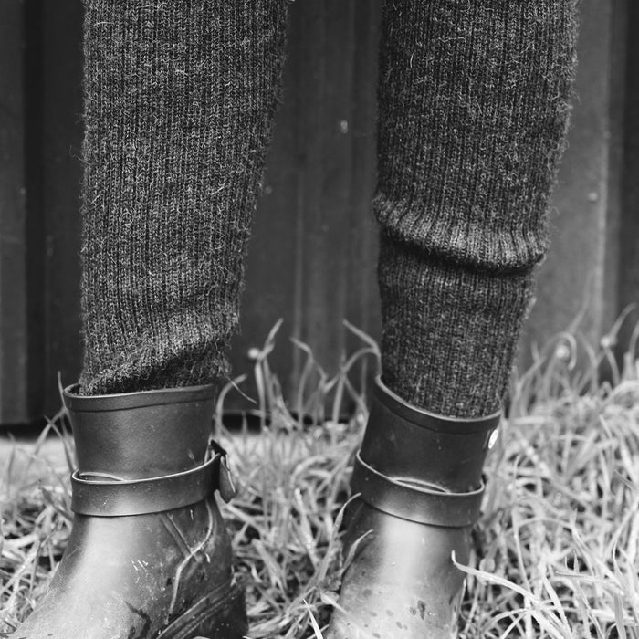 Women's Alpaca Rib Leggings - Charcoal