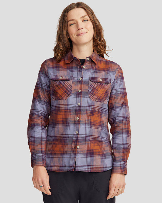 Women's Carrillon HF Long Sleeve Shirt  - Shadow Plaid Haze