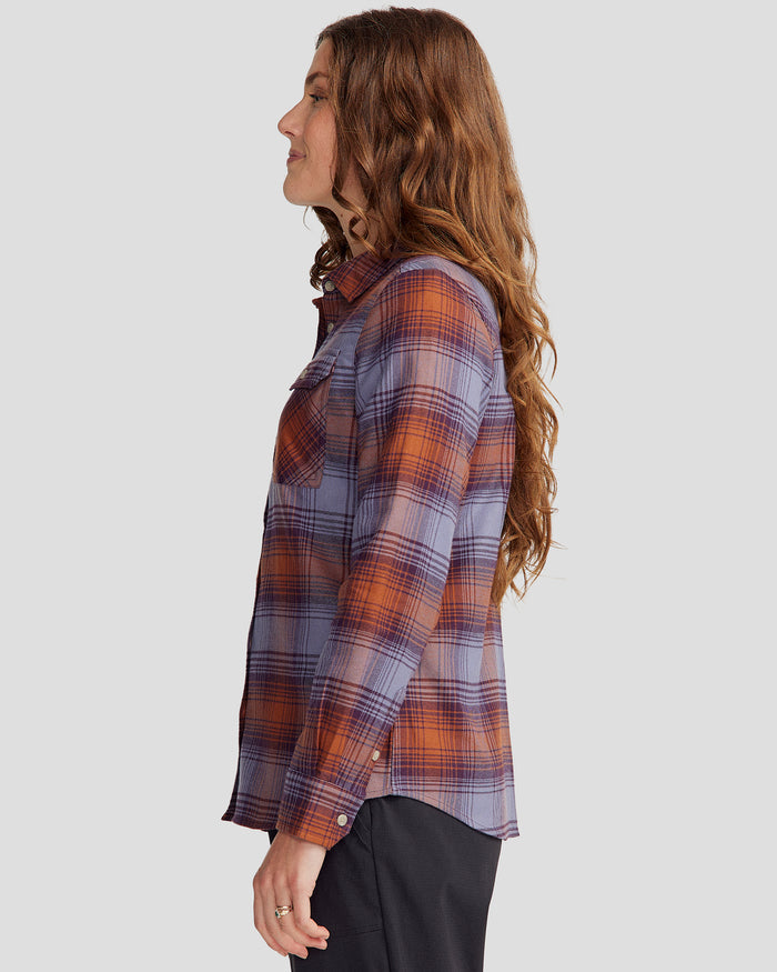 Women's Carrillon HF Long Sleeve Shirt  - Shadow Plaid Haze