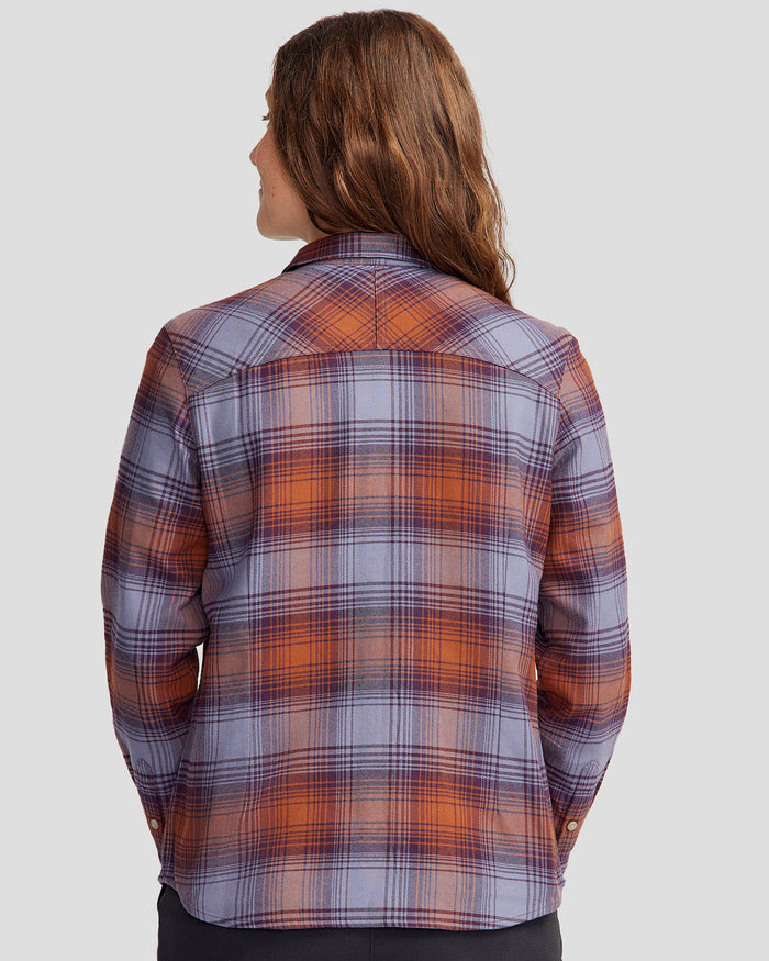 Women's Carrillon HF Long Sleeve Shirt  - Shadow Plaid Haze