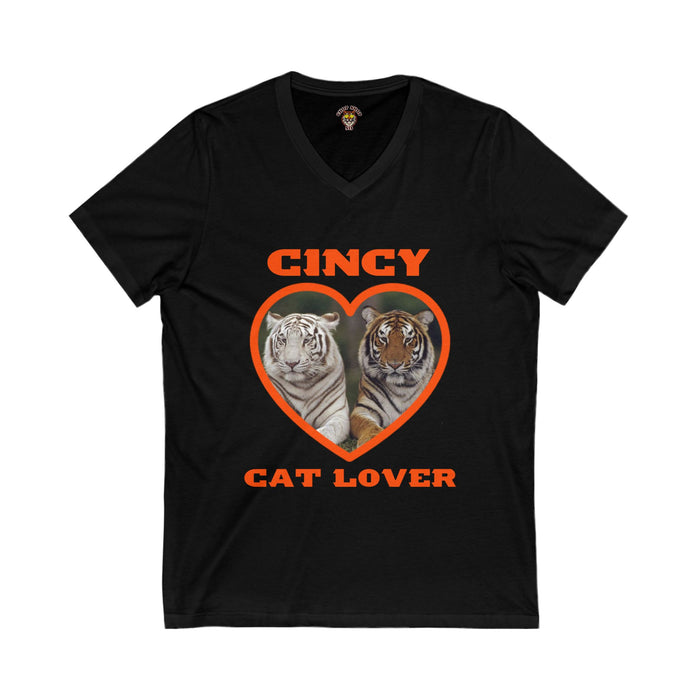 Women's Cincy Cat Lover V-Neck Tee
