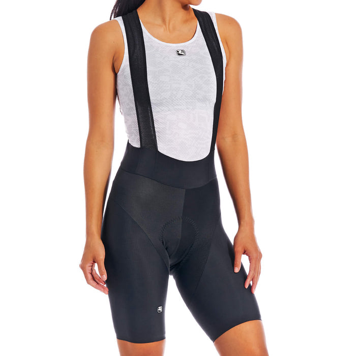 Women's Lungo Bib Short by Giordana Cycling, BLACK, Made in Italy