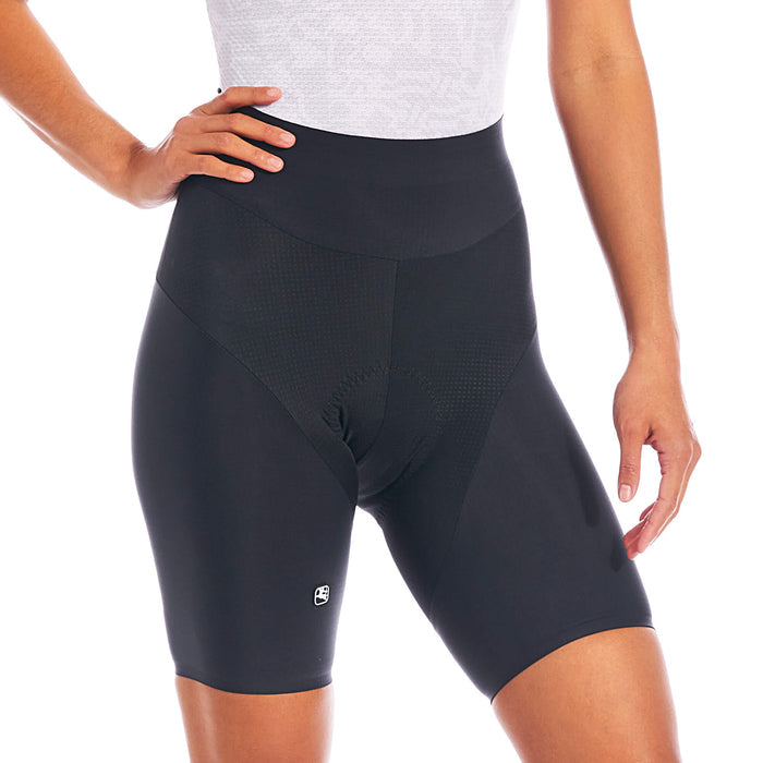 Women's Lungo Short by Giordana Cycling, BLACK, Made in Italy