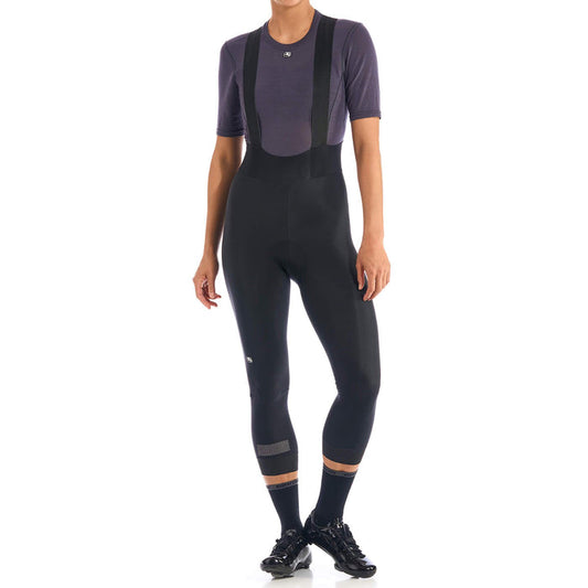 Women's SilverLine Thermal Bib Knicker by Giordana Cycling, BLACK, Made in Italy