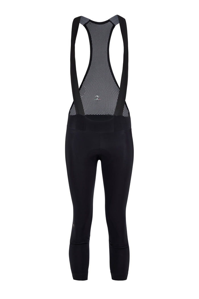 Women's SilverLine Thermal Bib Knicker by Giordana Cycling, BLACK, Made in Italy