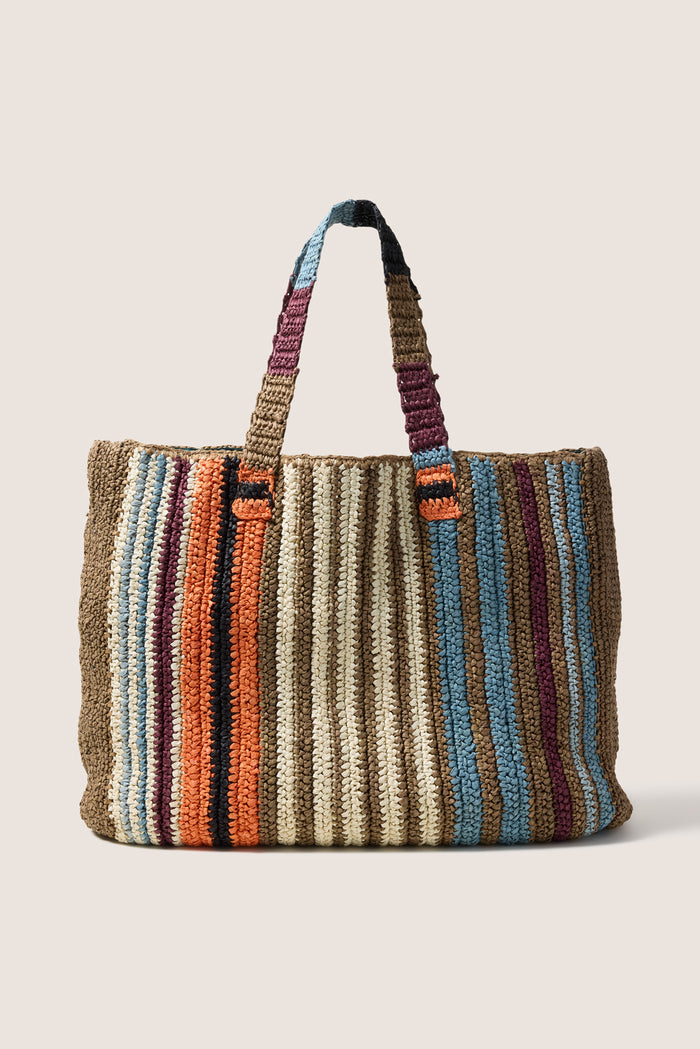 Woven Striped Tote