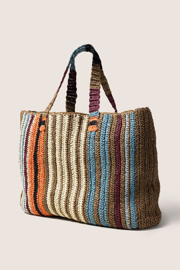 Woven Striped Tote
